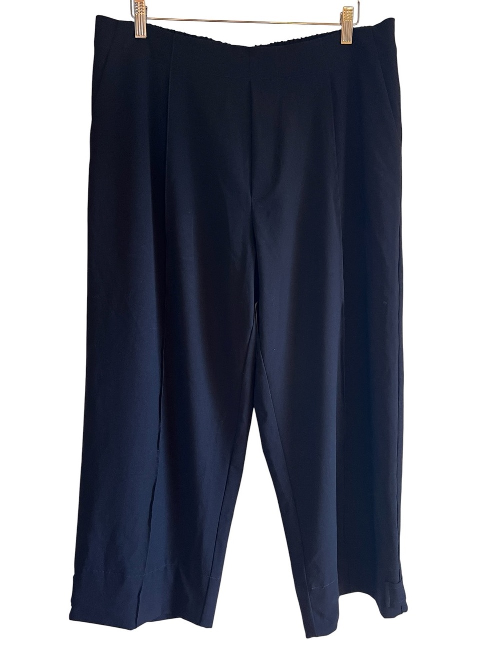 Ayrtight wide leg cropped pin tuck button cuff pants XL excellent condition